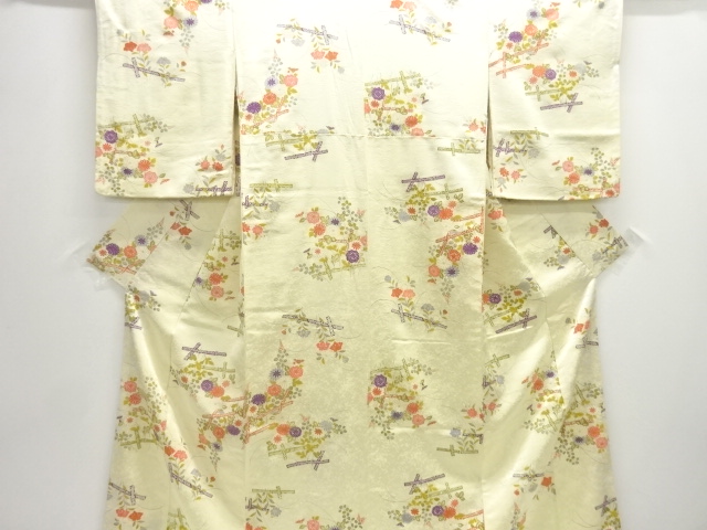 JAPANESE KIMONO / KOMON / AUTUMN FLOWERS